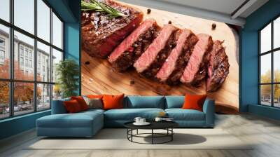 grilled striploin steak Wall mural