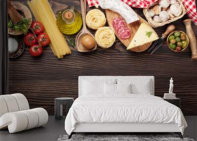 Italian cuisine food ingredients Wall mural