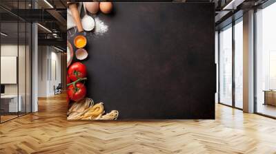 Pasta cooking ingredients Wall mural