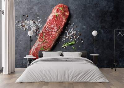 Raw striploin steak Wall mural