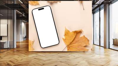 Smartphone with blank scree Wall mural