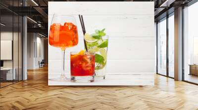 Three classic cocktail glasses Wall mural