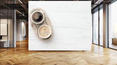 Two take away coffee cups Wall mural