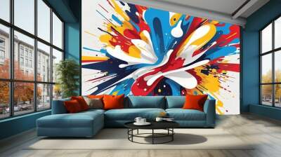 abstract background with splashes Wall mural