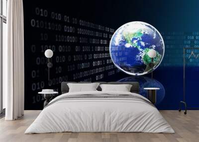 overflow or overload information in the digital world background concept, Elements of this image furnished by NASA Wall mural