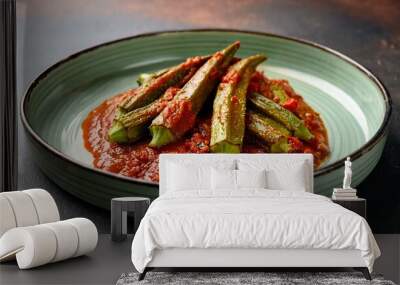  okra dish with tomato paste  Wall mural