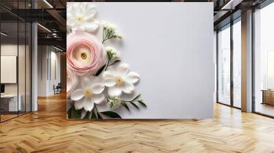 flower wending white backgraund Wall mural