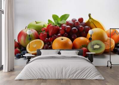 fruits white backgraund Wall mural