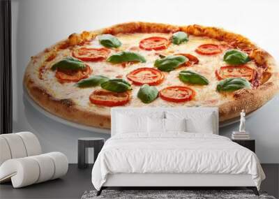 pizza white background Wall mural