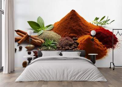 spices white backgraund Wall mural