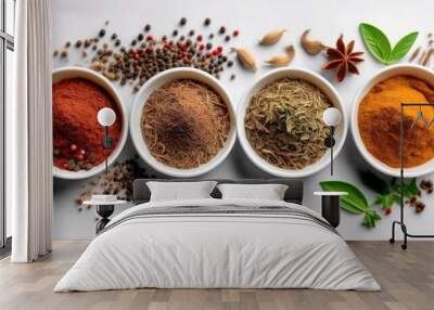 spices white backgraund Wall mural