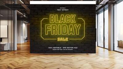 Black Friday 3d editable Text Effect Wall mural