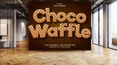 Choco Waffle Editable Text Effect Wall mural