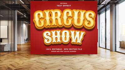 Circus Show Editable Text Effect Wall mural