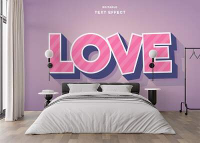 Love Text Effect Editable Wall mural