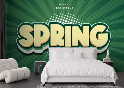 Spring 3D Style Editable Text Effect Wall mural