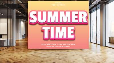 Summer Time Bold Gradient Text Effect Wall mural