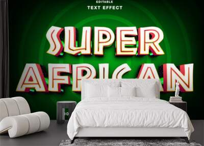 Super African 3d text style effect template editable Wall mural