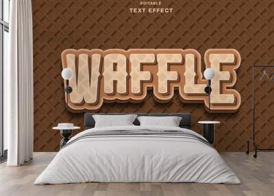 Waffle Cartoon Editable Text Effect Wall mural