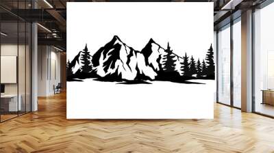 mountain vector icon illustrations Wall mural