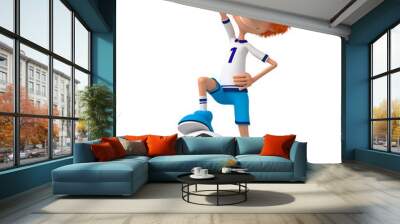 boy football player Wall mural