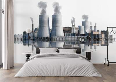 3D render of conceptual industrial pollution Wall mural