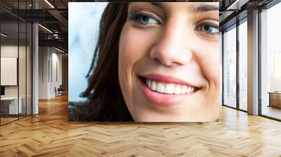 Close up of girl with charming smile Wall mural