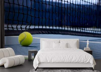 Tennis ball on the court Wall mural