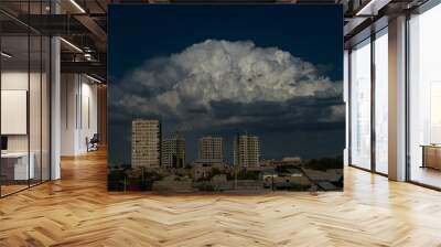 Colorful dramatic sky with clouds. Wall mural