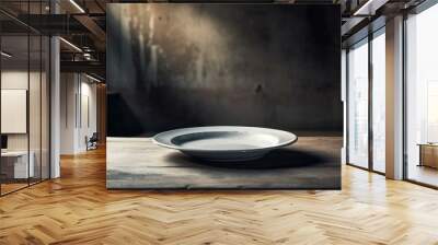 Empty white plate Wall mural