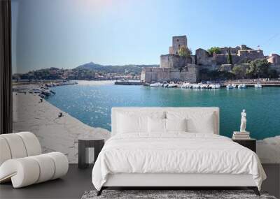 Panoramic view of the Château royal de Collioure. Wall mural