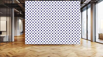 Blue and White Polka Dot  Abstract Design Tile Pattern Repeat Ba Wall mural