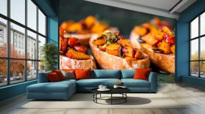 Kürbis Bruschetta  Wall mural