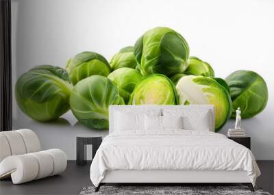 brussels sprouts isolated on white background Wall mural