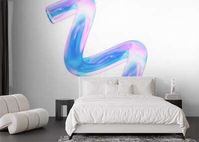 3D spiral spring hologram. Geometric Shape Wall mural