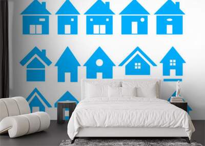 blue, house icon sheet, home page icon button vector
 Wall mural