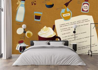 food and drink recipe Eggnog Wall mural