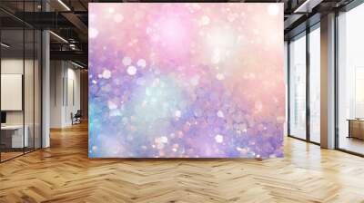 Magical glitter texture background, pastel colors for children party Wall mural