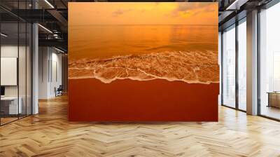 Island Beach at Sunset Wall mural