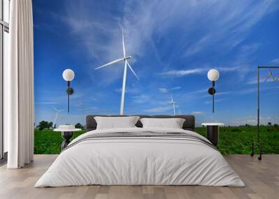 Wind Turbine Energy Fields Wall mural