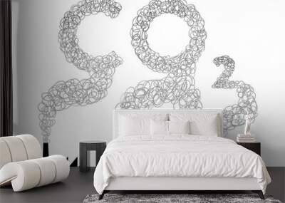 co 2 emissions trading , use of carbon dioxide. suitable for environmentalism, climate change, ecolo Wall mural