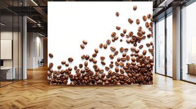 coffee beans isolated on white background for website or background Wall mural