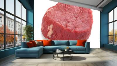 Raw beef steak isolated on white background Wall mural