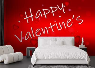 Valentines red template Wall mural