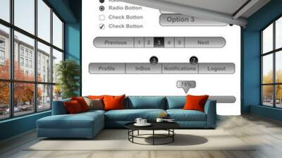 ui elements kit 2 Wall mural