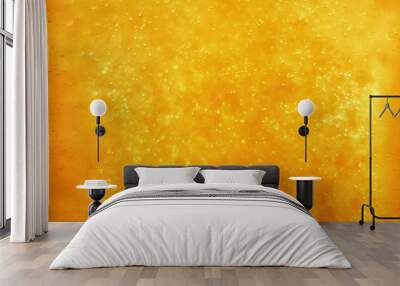 Bubbles floating in the liquid orange drink, abstract image. Wall mural