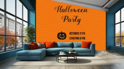 Halloween Party - concept of invitation. Vector. Wall mural