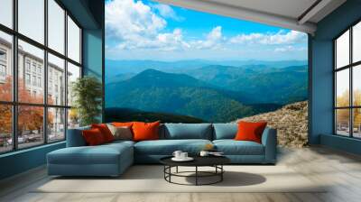 mountains and clouds Wall mural