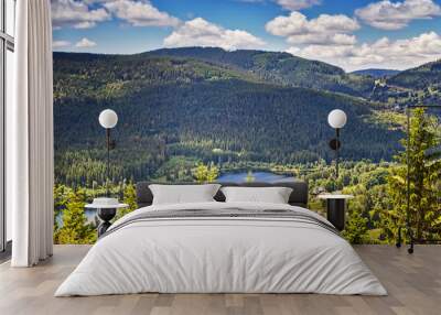 Panoramic view lake Schluchsee. Black Forest. Baden-wuerttemberg region. Germany. Wall mural