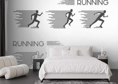 Linear running symbol Wall mural